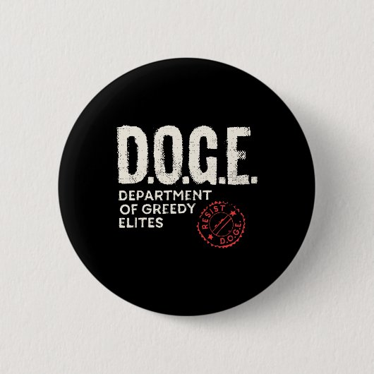 Anti Doge D.o.g.e. Real Meaning Definition Ronde Button 5,7 Cm (Voorkant)