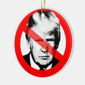 Anti Donald J. Trump stak zijn gezicht over Keramisch Ornament (Links)