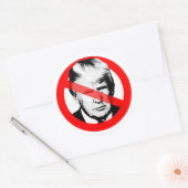 Anti Donald J. Trump stak zijn gezicht over Ronde Sticker (Envelop)