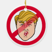 ANTI DONALD Karikatuur - Anti-Trump - Keramisch Ornament (Achterkant)