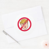 ANTI DONALD Karikatuur - Anti-Trump - Ronde Sticker (Envelop)
