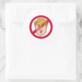 ANTI DONALD Karikatuur - Anti-Trump - Ronde Sticker (Tas)