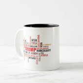 Anti-Donald Trump 2020 Tweekleurige Koffiemok (Voorkant links)