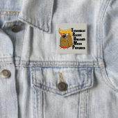 Anti Donald Trump Bulldog Funny Vierkante Button 5,1 Cm (In situ)