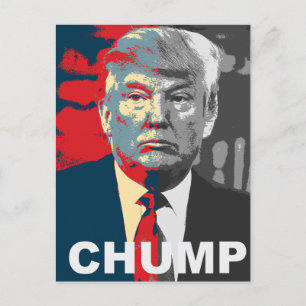 Anti Donald Trump-campagne Chump Briefkaart