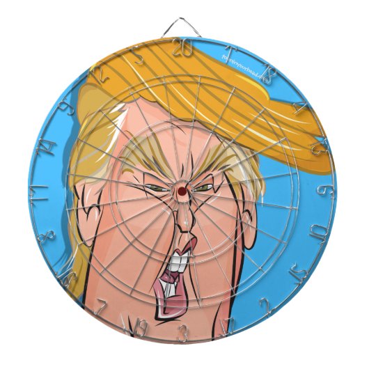 Anti-Donald Trump - Cartoon dartboard Dartbord (Voorkant)