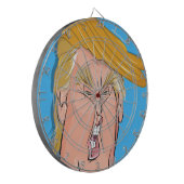 Anti-Donald Trump - Cartoon dartboard Dartbord (Voorkant Links)