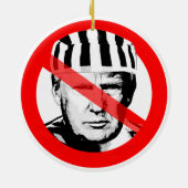 Anti Donald Trump-gevangene stak gezicht over Keramisch Ornament (Achterkant)