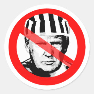 Anti Donald Trump-gevangene stak gezicht over Ronde Sticker