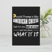 Anti Donald Trump is als Amerikaanse Kaas Vrouwen Feestdagenkaart (Staand voorkant)
