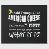 Anti-Donald Trump is net als Amerikaanse Cheese Wo Cadeaupapier (Vlak)