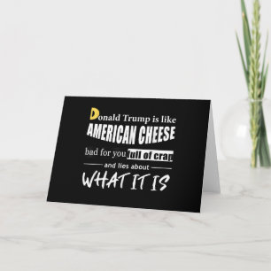 Anti-Donald Trump is net als Amerikaanse Cheese Wo Kaart