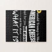 Anti-Donald Trump is net als Amerikaanse Cheese Wo Legpuzzel (Horizontaal)