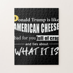 Anti-Donald Trump is net als Amerikaanse Cheese Wo Legpuzzel