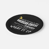 Anti-Donald Trump is net als Amerikaanse Cheese Wo Papieren Bordje (Gekanteld)