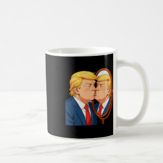 Anti-donald Trump Kissing Mirror - Narcissism Sati Koffiemok