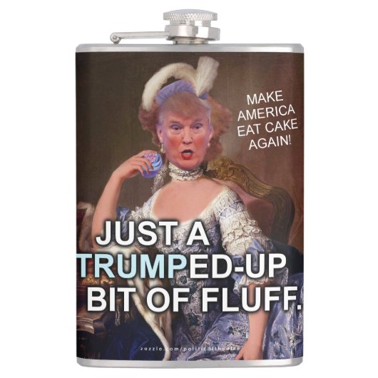 Anti-Donald Trump Marie Antoinette 2016 Verkiezing Heupfles (Voorkant)