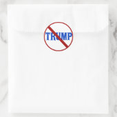 Anti-Donald Trump Red X Ronde Sticker (Tas)