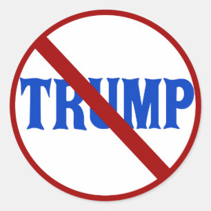 Anti-Donald Trump Red X Ronde Sticker
