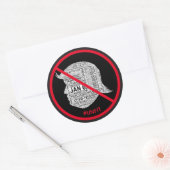 Anti-Donald-Trump Word Cloud Ronde Sticker (Envelop)