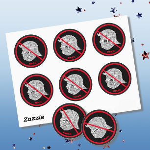 Anti-Donald-Trump Word Cloud Ronde Sticker