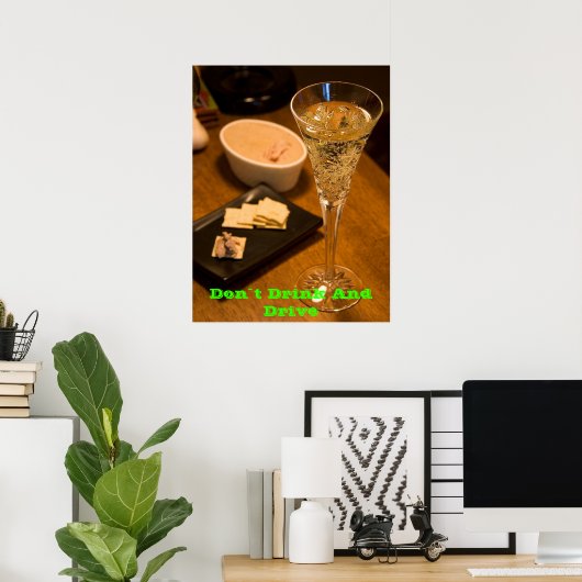 Anti-Drink posters op groen (Thuiskantoor)