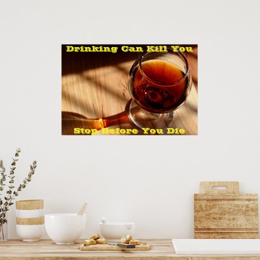 Anti-Drink posters op groen (Keuken)