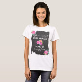 Anti-drugs Bloemen krijtbord T-shirt (Voorkant volledig)