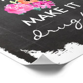 Anti-drugs Chalkboard en Floral Awareness Poster (Hoek)