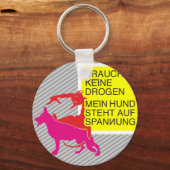 Anti Drugs Hond Sleutelhanger (Voorkant)