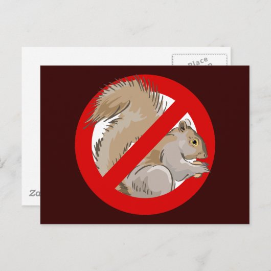 Anti-eekhoorn Briefkaart (Voorkant / Achterkant)