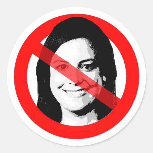 Anti Elise Stefanik stak gezicht uit Ronde Sticker (Voorkant)