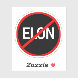 Anti Elon Musk Protest Indoor Outdoor Decal of CLI Sticker