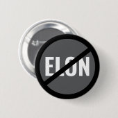Anti-Elon Musk Ronde Button 5,7 Cm (Voorkant /achterkant)