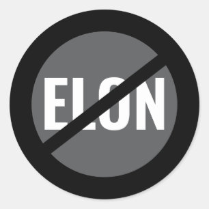 Anti-Elon Musk Ronde Sticker