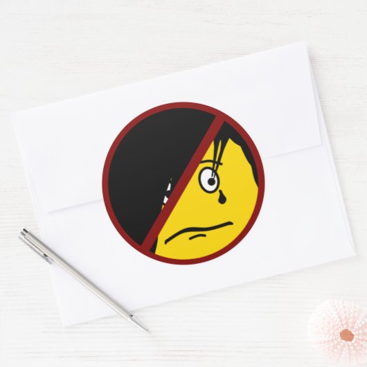 Anti EMO emoticon Sticker (Envelop)