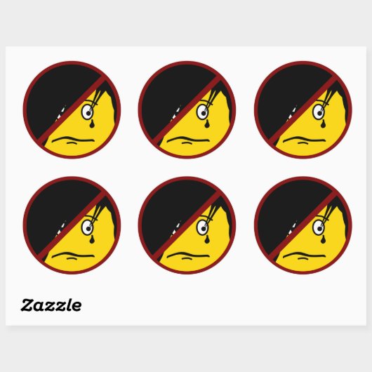 Anti EMO emoticon Sticker (Vel)