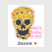 Anti emoji emoticon schedel sticker (Vel)