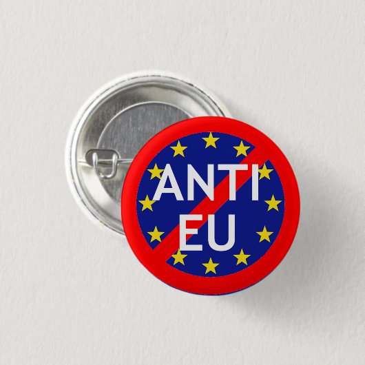 Anti-EU-badge Ronde Button 3,2 Cm (Voorkant /achterkant)