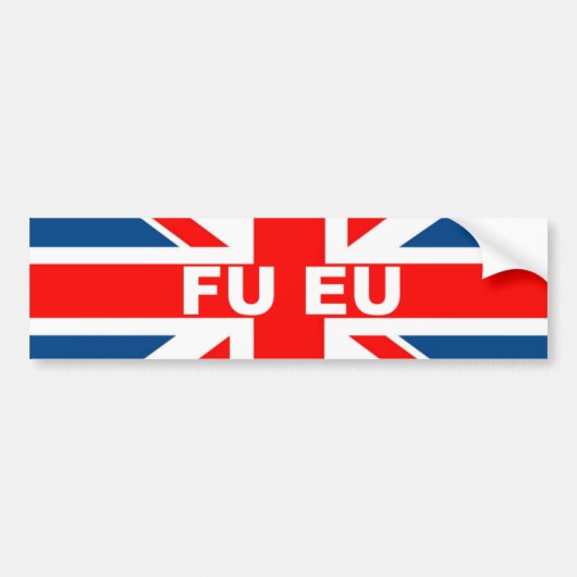 Anti-EU Britse vlag Bumpersticker (Voorkant)