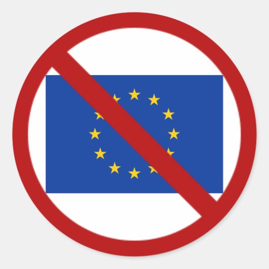 Anti-EU-sticker Ronde Sticker (Voorkant)