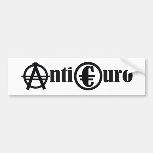 ANTI EURO BUMPERSTICKER (Voorkant)
