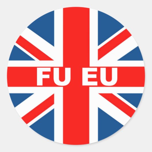 Anti Euro Ronde Sticker (Voorkant)