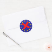 Anti-Europese Unie Ronde Sticker (Envelop)