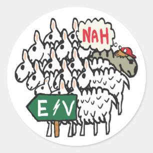 anti-EV Ronde Sticker