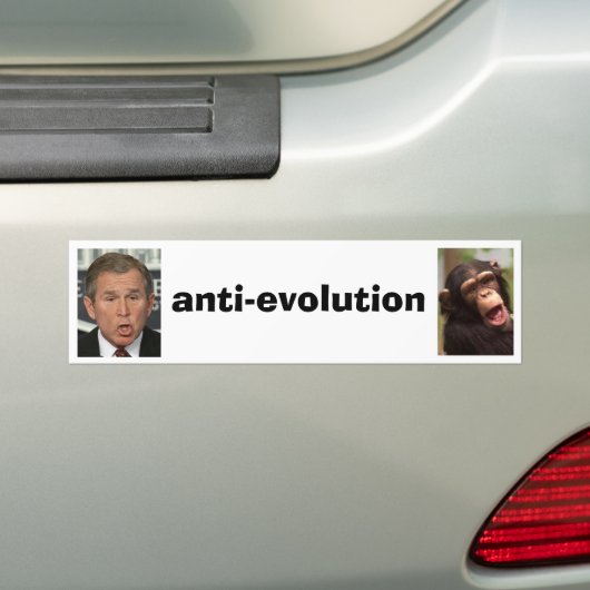 Anti-evolutie Bumpersticker (Op auto)