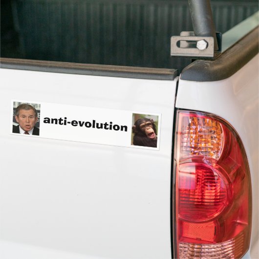 Anti-evolutie Bumpersticker (Op Truck)