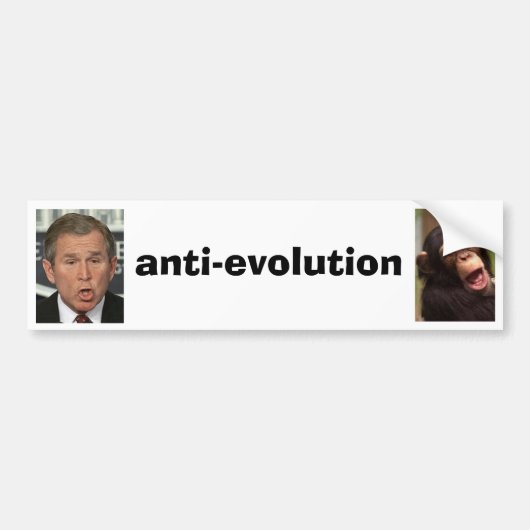 Anti-evolutie Bumpersticker (Voorkant)