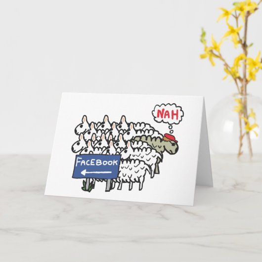 Anti-Facebook Kaart (Gele Bloem)