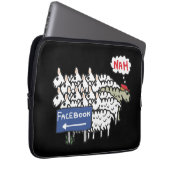 Anti-Facebook Laptop Sleeve (Voorkant Rechts)